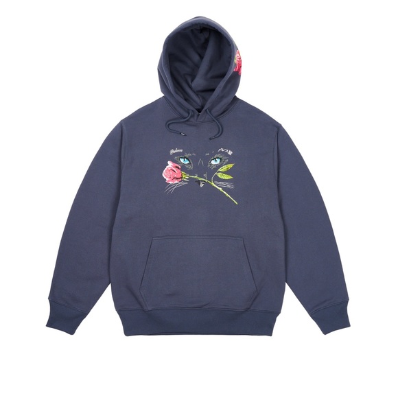 Palace Cat Eyes Hood Hoodie Hooded Sweatshirt in Outer Space Rose
